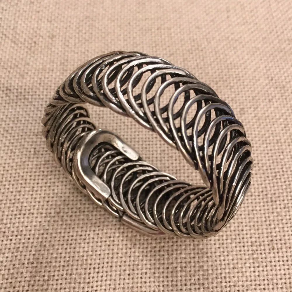 Stretchy Antique Stilvertone Bracelet Adjustable